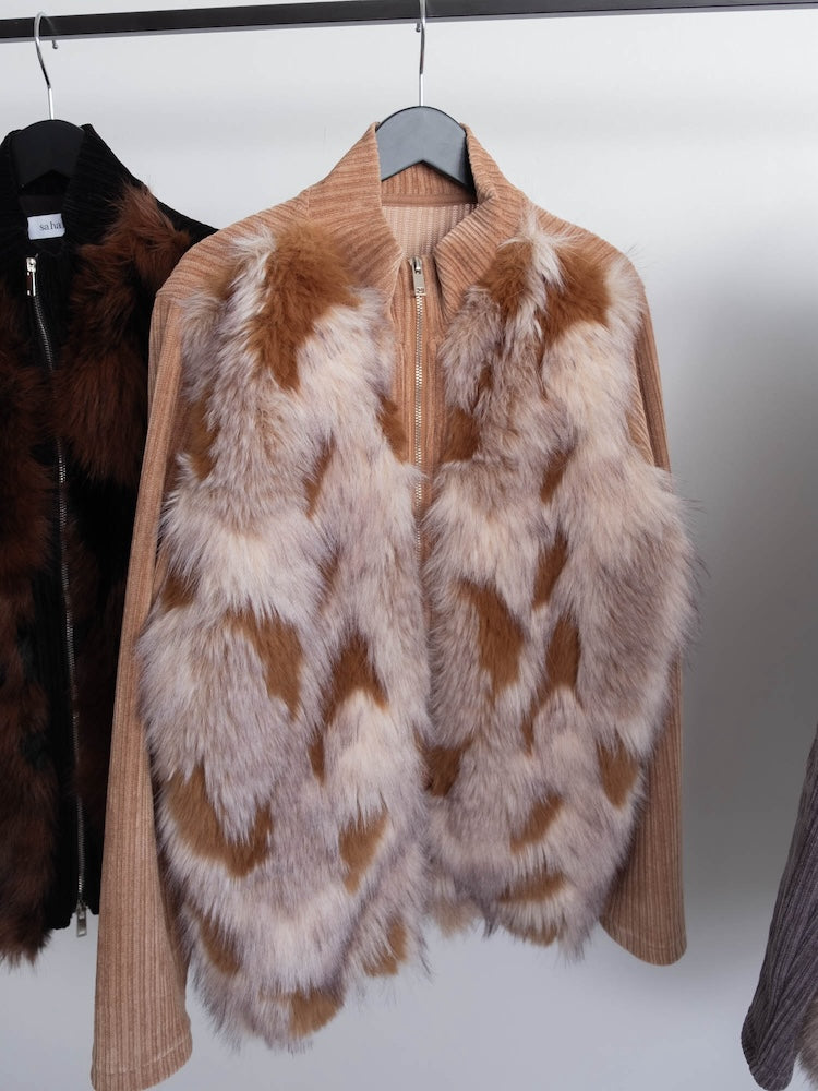 【6月12日(金) 12:00予約販売開始】Mix Fur Zip Jacket