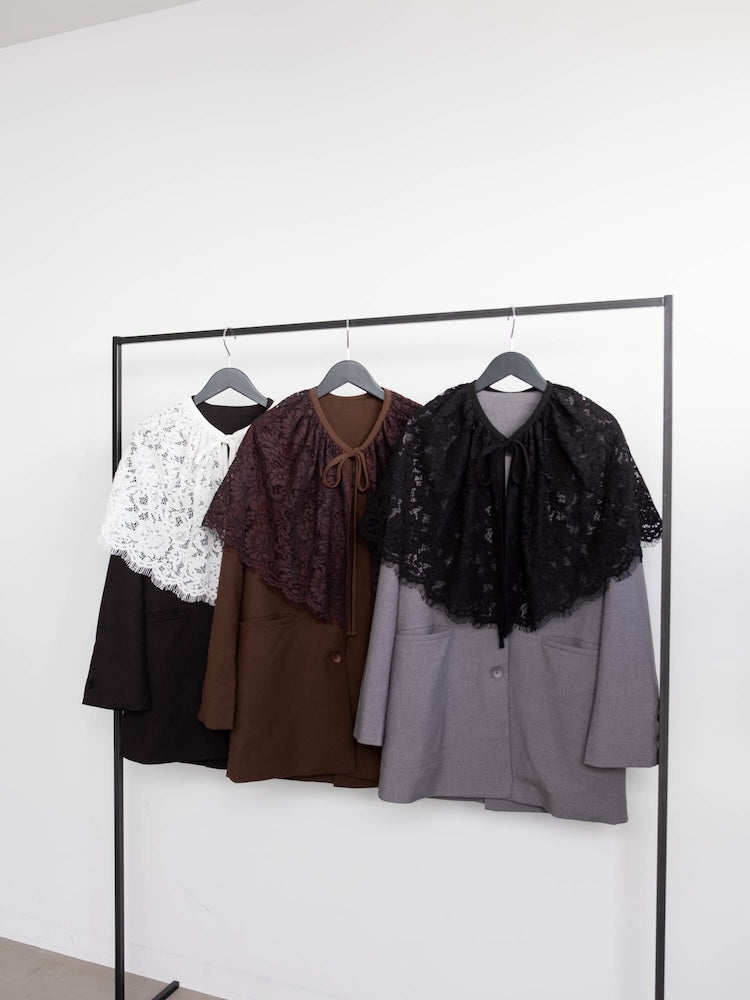 【6月12日(金) 12:00予約販売開始】Multiway Lace Collar Jacket
