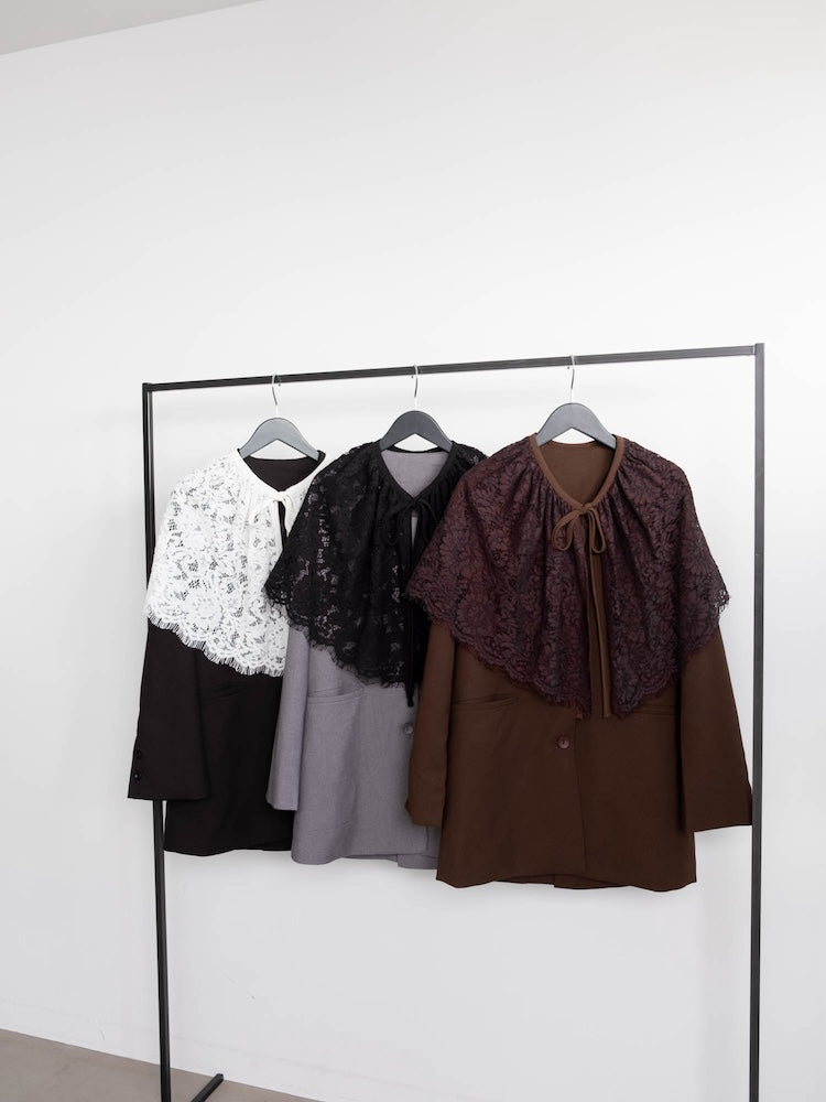 【6月12日(金) 12:00予約販売開始】Multiway Lace Collar Jacket
