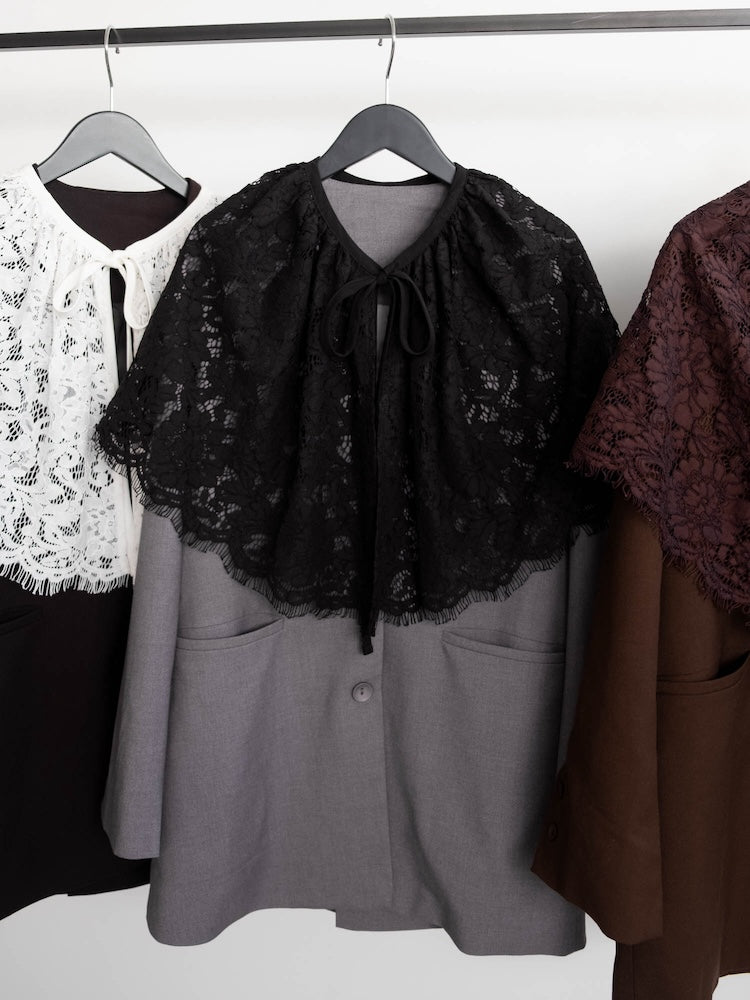 【6月12日(金) 12:00予約販売開始】Multiway Lace Collar Jacket
