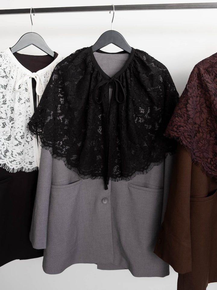 【6月12日(金) 12:00予約販売開始】Multiway Lace Collar Jacket