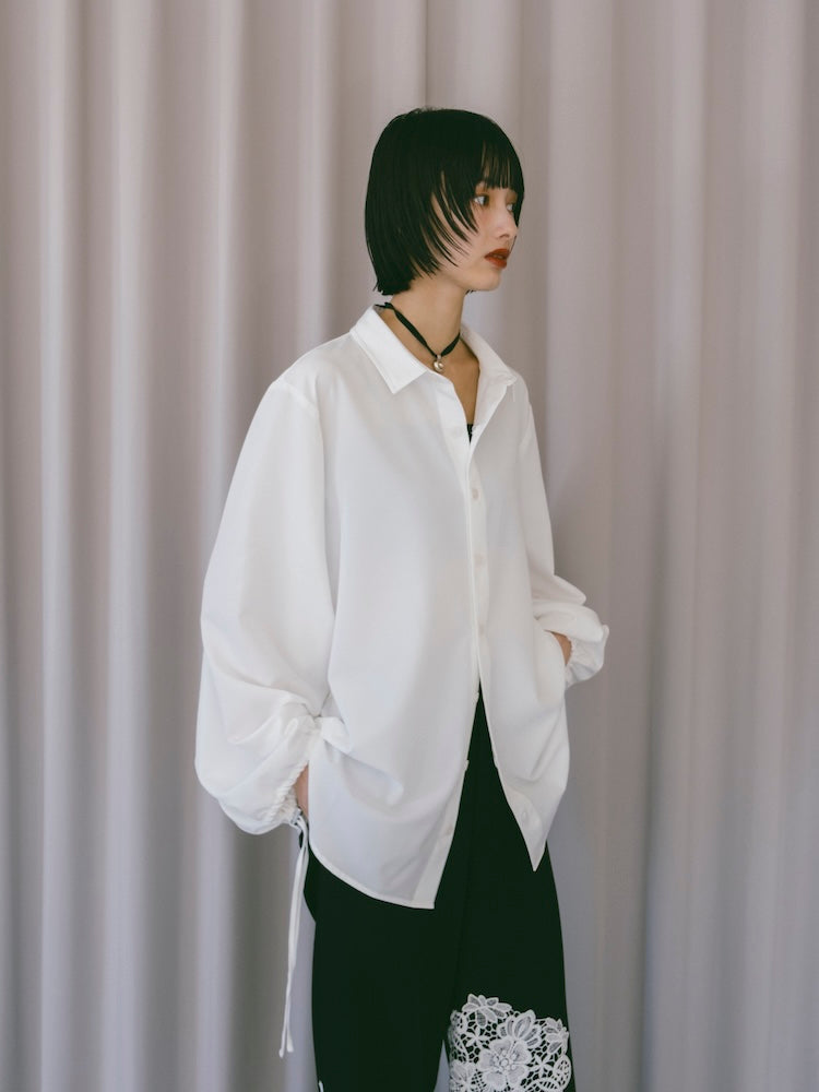 Drawstring Cuff Over Shirt｜ドローストリングデザインオーバーサイズ