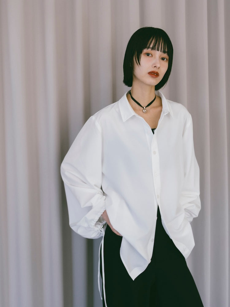 Drawstring Cuff Over Shirt｜ドローストリングデザインオーバーサイズ
