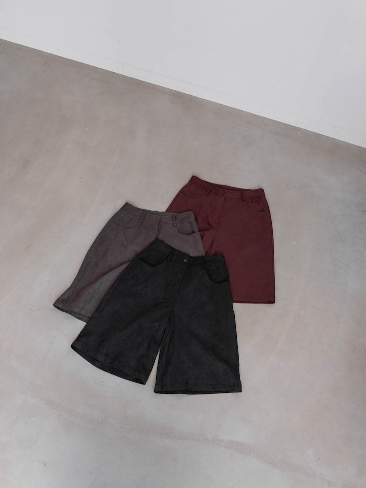 【6月12日(金) 12:00予約販売開始】Faux Suede Bermuda Pants