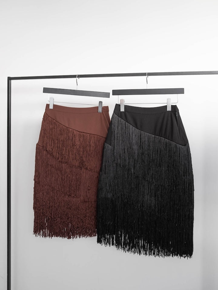 【6月12日(金) 12:00予約販売開始】Fringe Midi Skirt