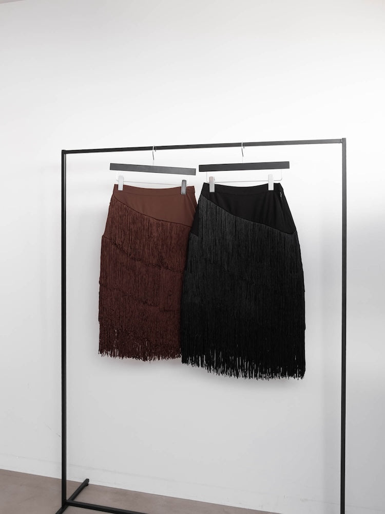 【6月12日(金) 12:00予約販売開始】Fringe Midi Skirt