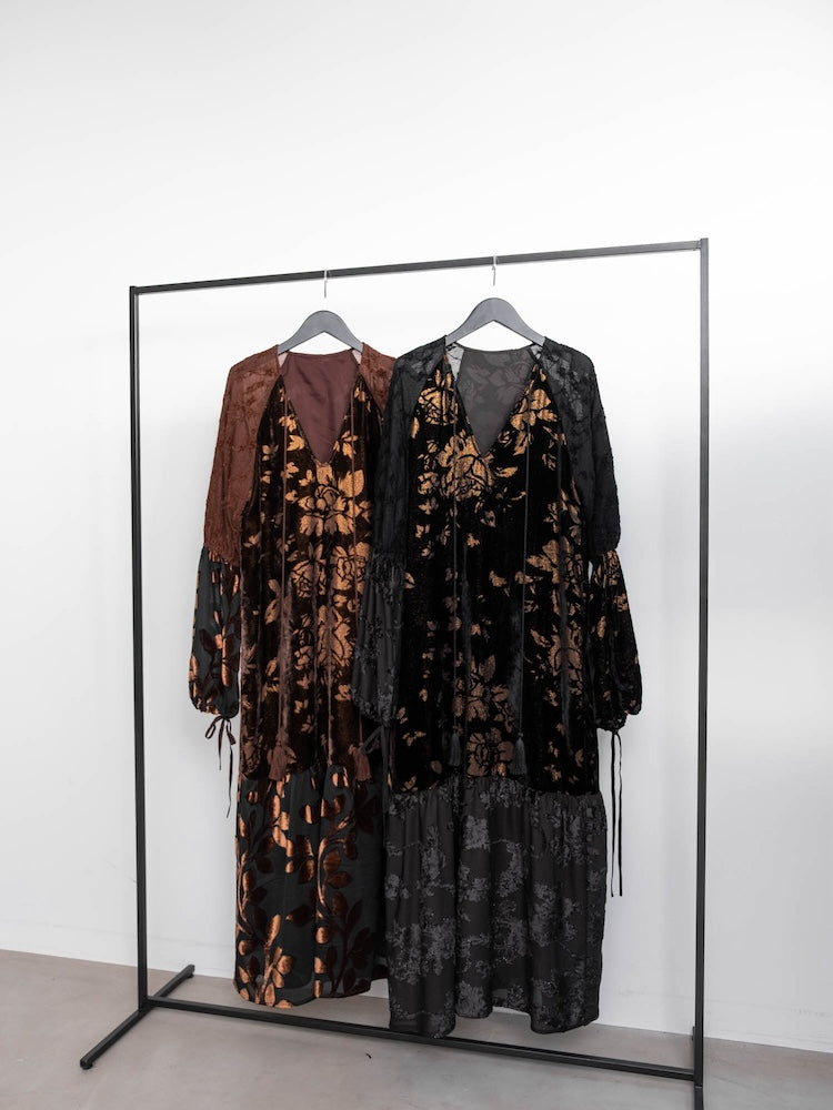 【6月12日(金) 12:00予約販売開始】Patchwork Velour Dress