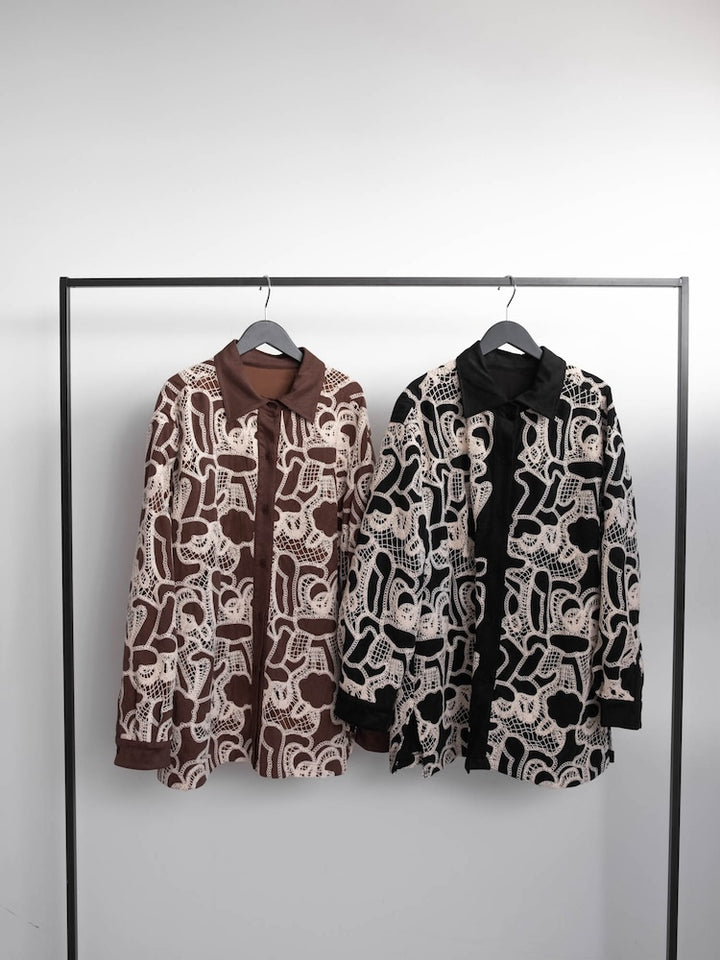 【6月12日(金) 12:00予約販売開始】Embroidery Suede Shirt Jacket