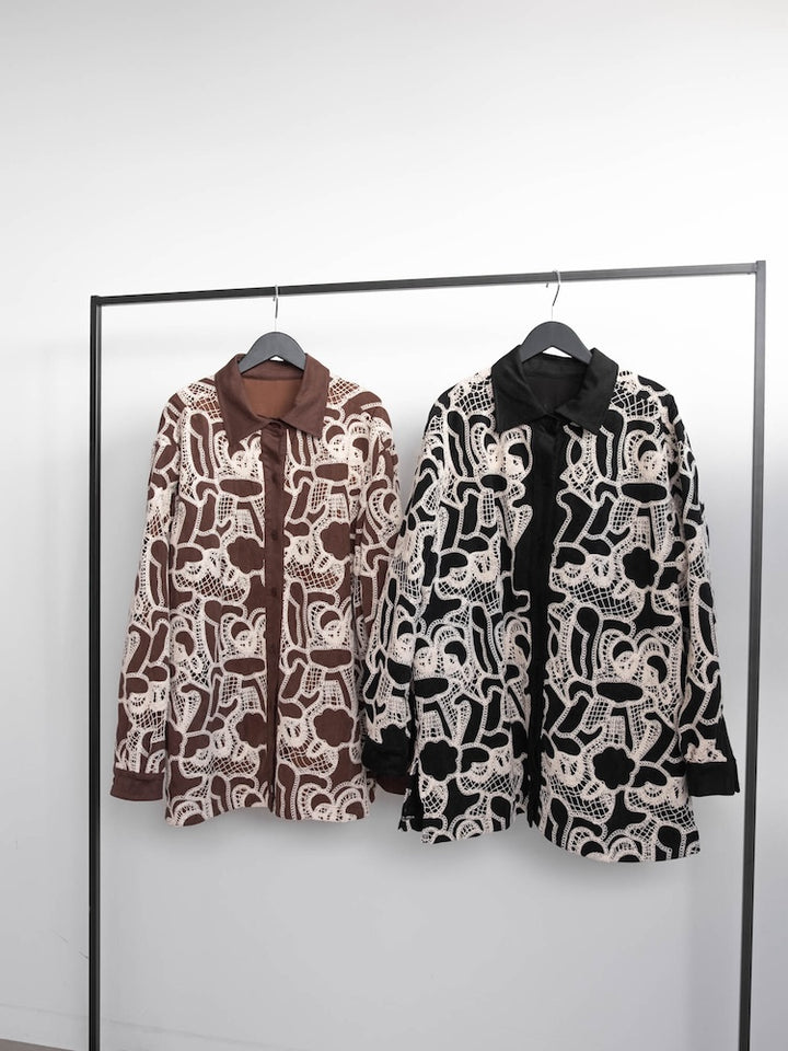 【6月12日(金) 12:00予約販売開始】Embroidery Suede Shirt Jacket
