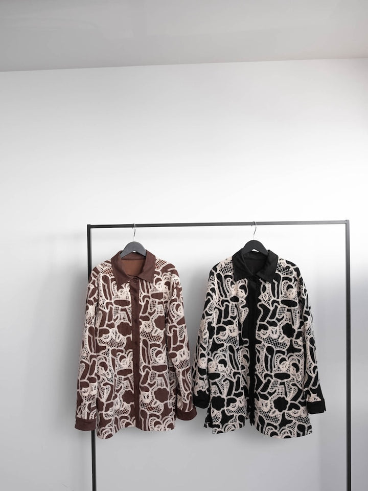 【6月12日(金) 12:00予約販売開始】Embroidery Suede Shirt Jacket