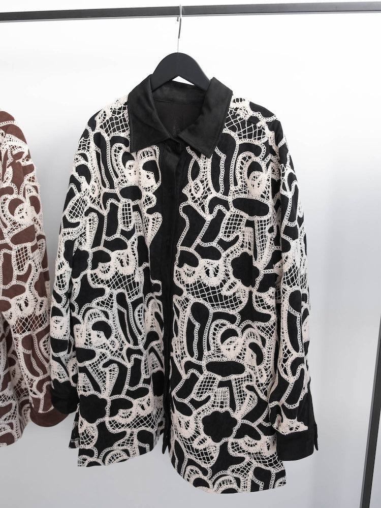 【6月12日(金) 12:00予約販売開始】Embroidery Suede Shirt Jacket
