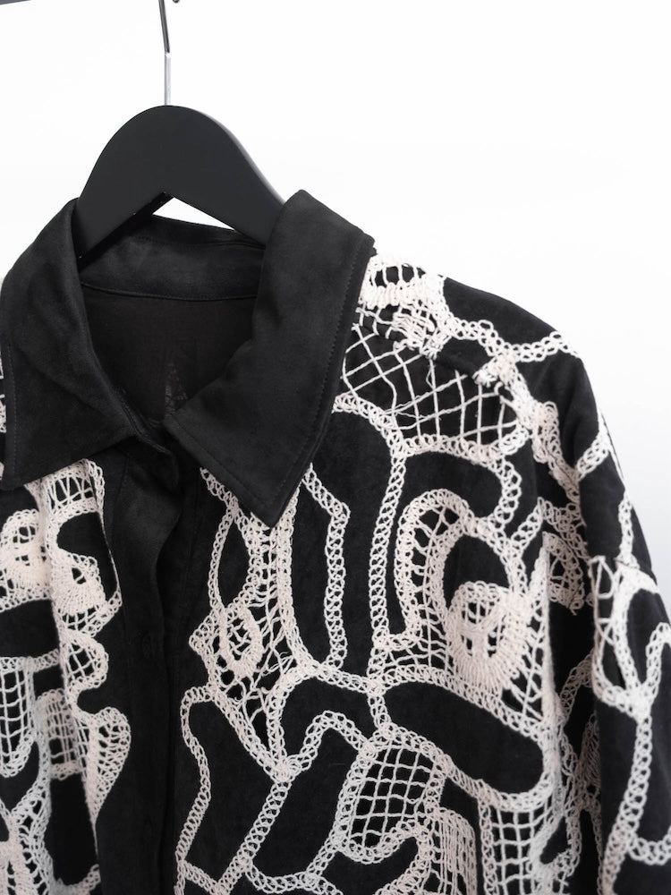 【6月12日(金) 12:00予約販売開始】Embroidery Suede Shirt Jacket