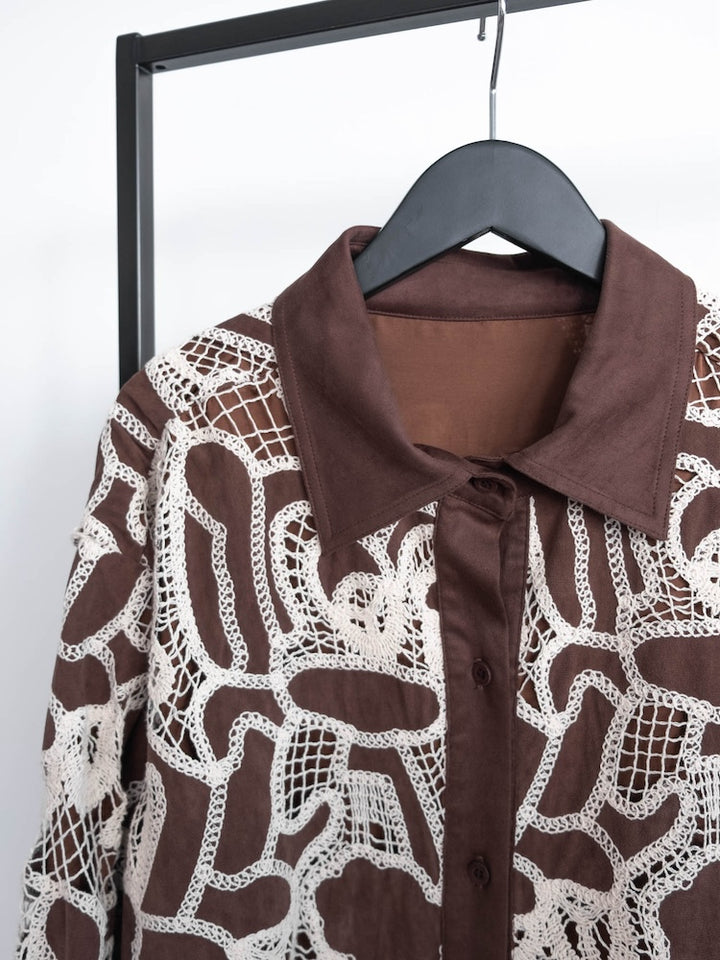 【6月12日(金) 12:00予約販売開始】Embroidery Suede Shirt Jacket