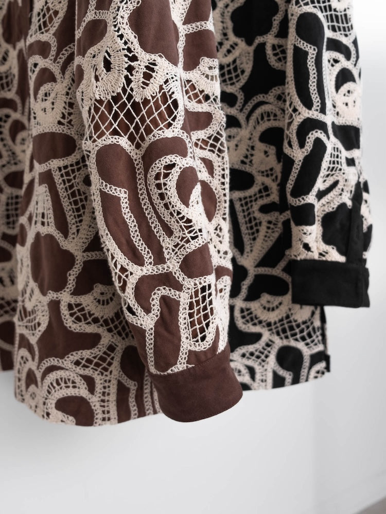 【6月12日(金) 12:00予約販売開始】Embroidery Suede Shirt Jacket