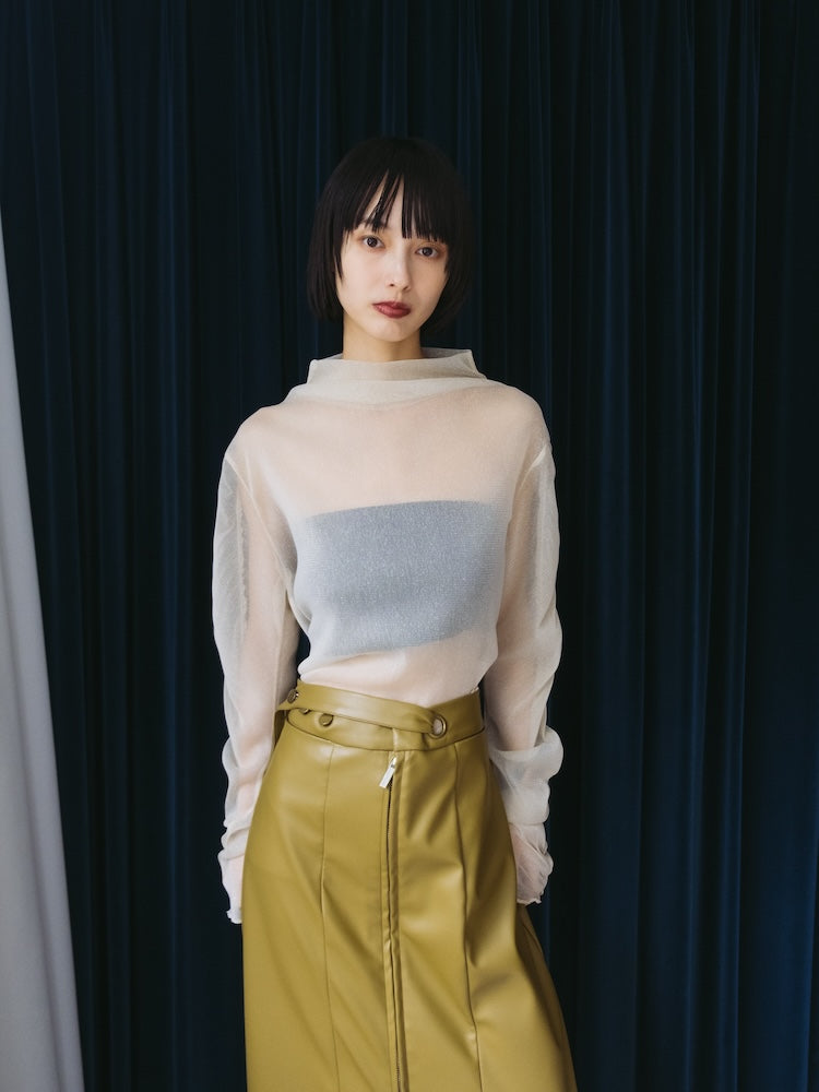 MARTE グリッター　シースルーカットソー Glitter Sheer Top｜グリッターラメシアートップス – MARTE