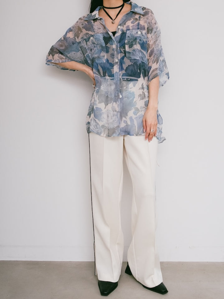 Cool Flower Sheer Shirt