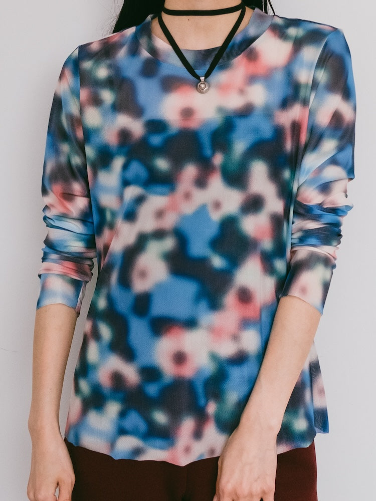 Bokeh Stretch  Sheer Top