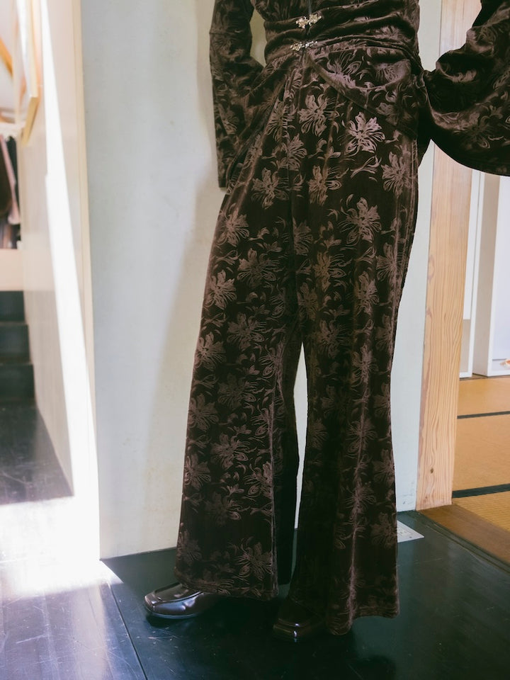 【10月24日(土) 12:00販売開始】Velour Emboss Pants