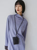 モデル身長：166cm / カラー：Lilac×Gray