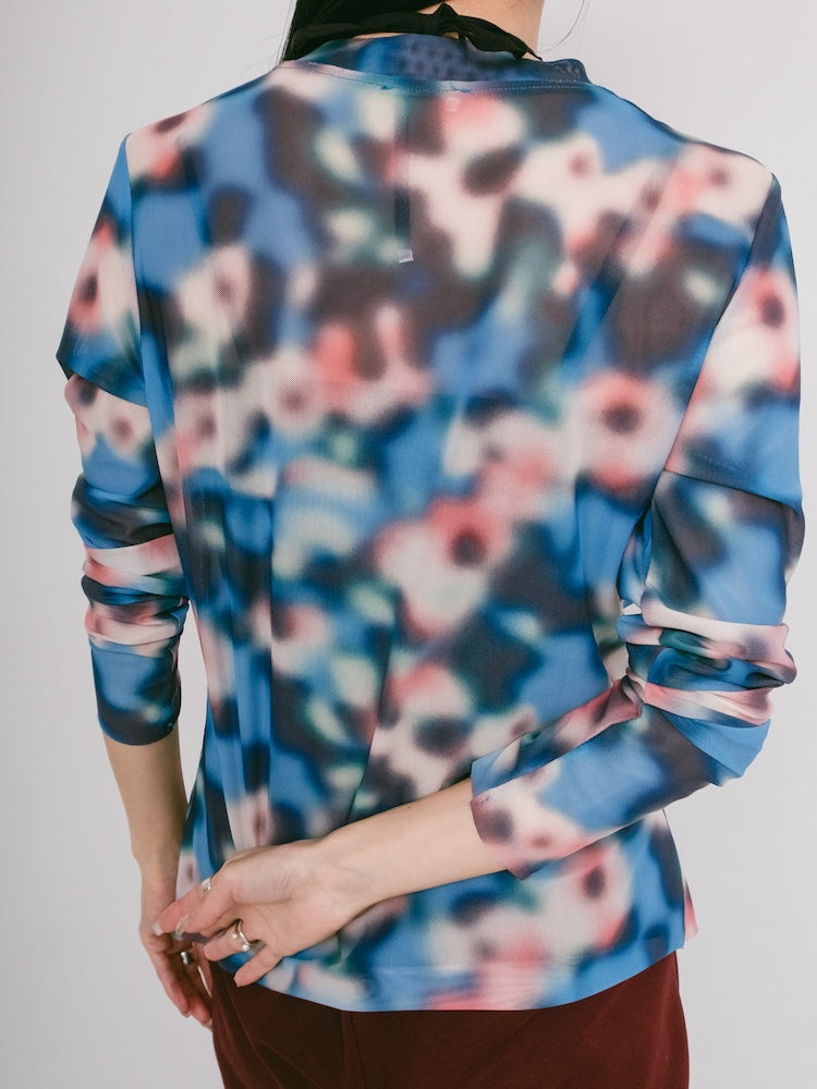 Bokeh Stretch  Sheer Top