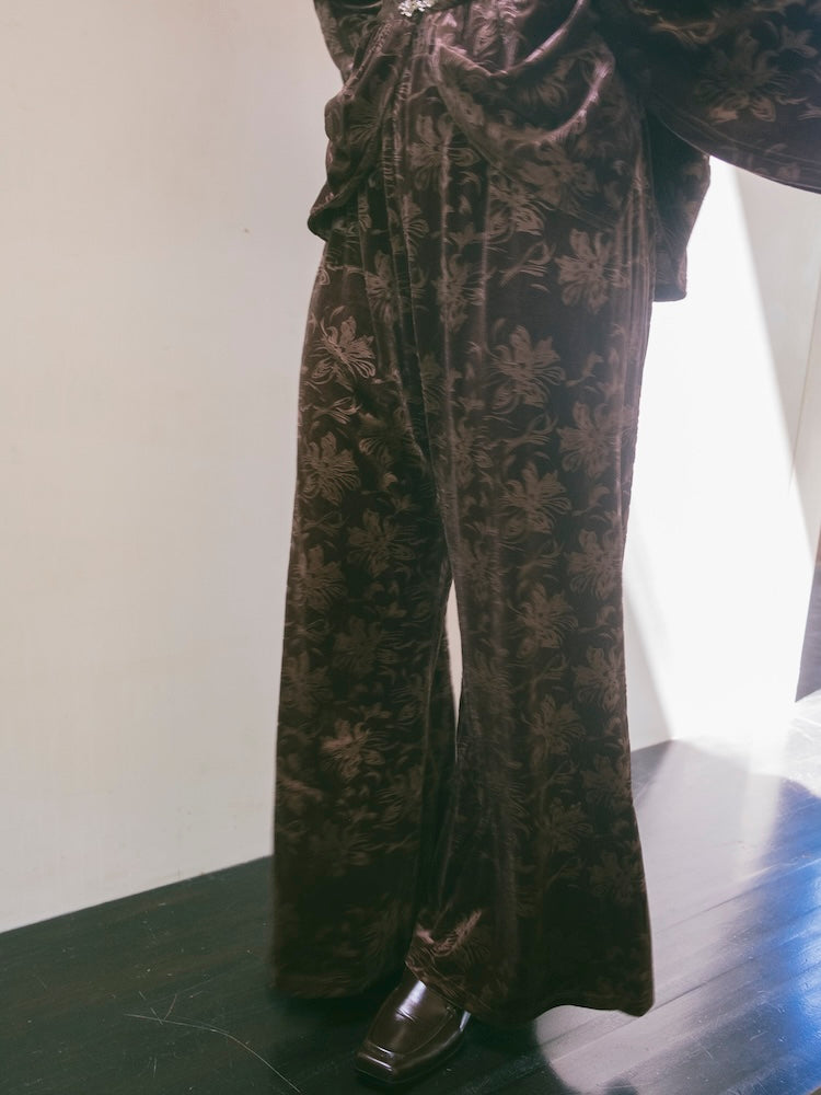【10月24日(土) 12:00販売開始】Velour Emboss Pants