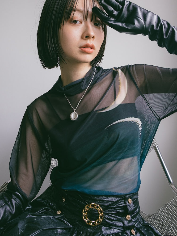 ★こつ★【MARTE 人気商品】Sheer Top /04Crescent Sheer Top / 04Crescent – MARTE