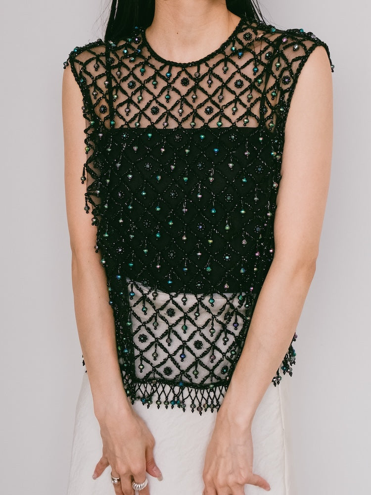 Ball Beads Mesh Vest