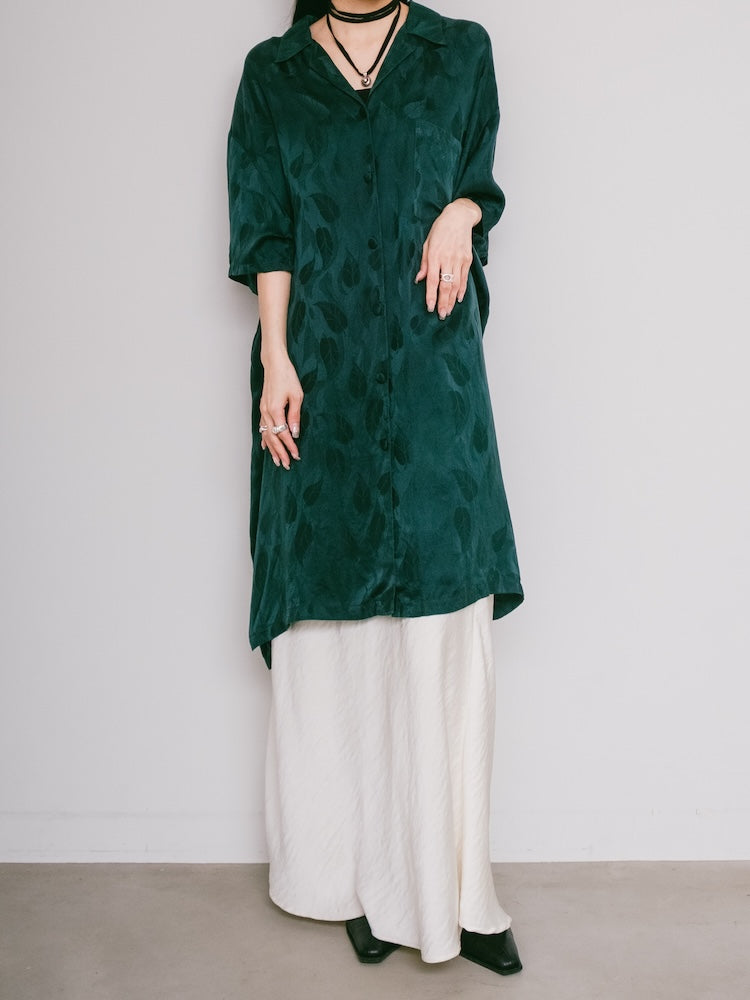 Turquoise Satin Silk Shirt