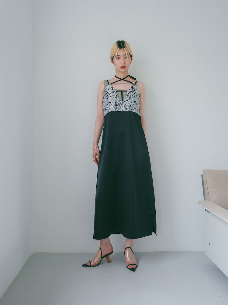 sahara（サハラ）の「T-Strap Jacquard Cami Dress（ワンピース