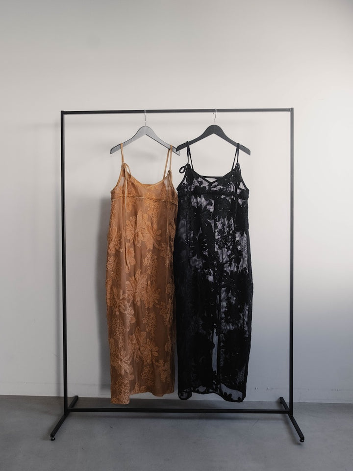 Bloom Embroidery Mesh Dress