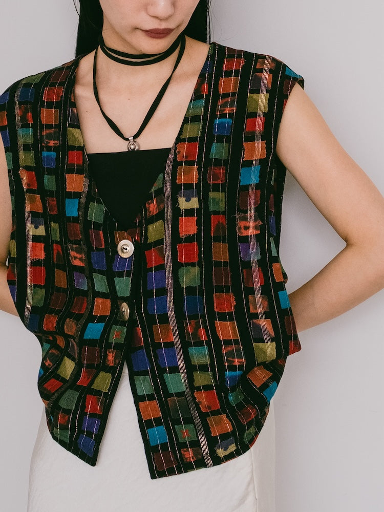 80s Square Line Vest