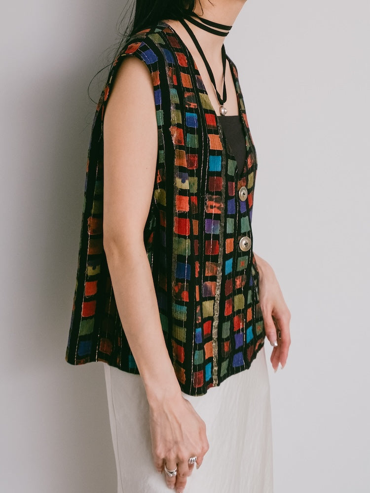 80s Square Line Vest