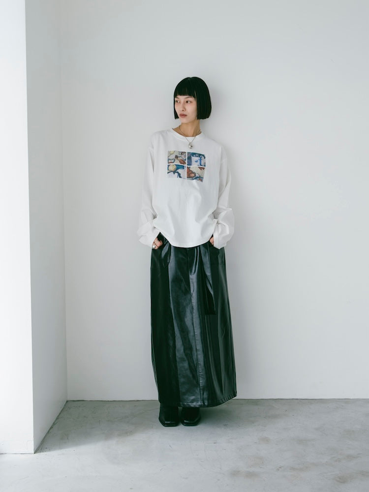 High Waist Design Skirt｜フェイクレザースカート – MARTE