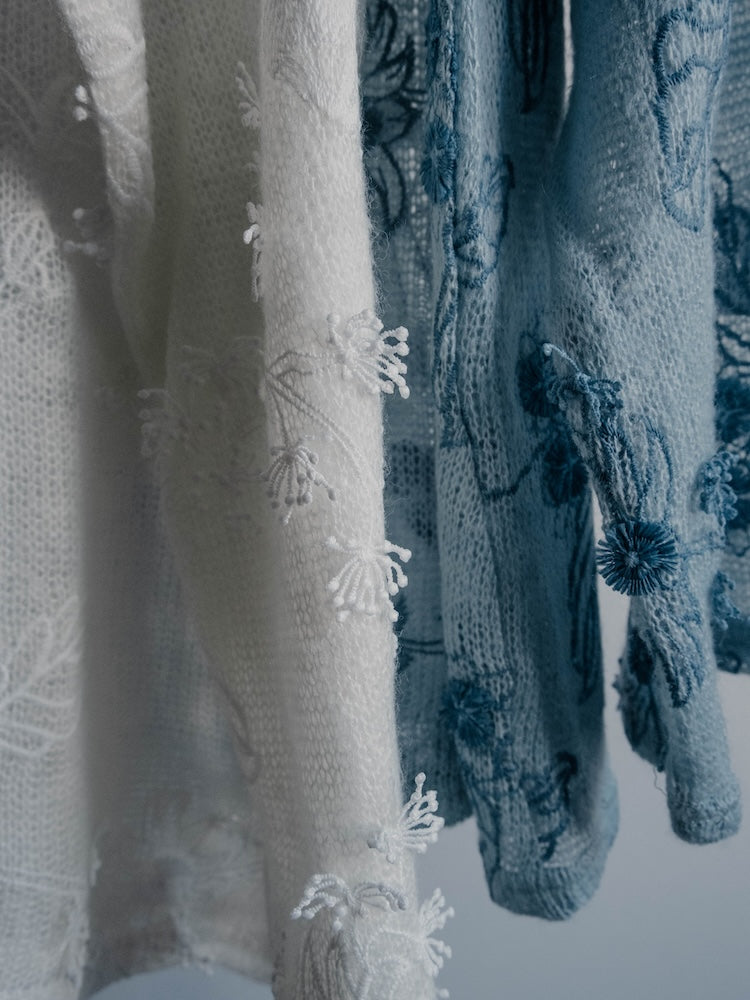 Embroidered Loose Knit Top