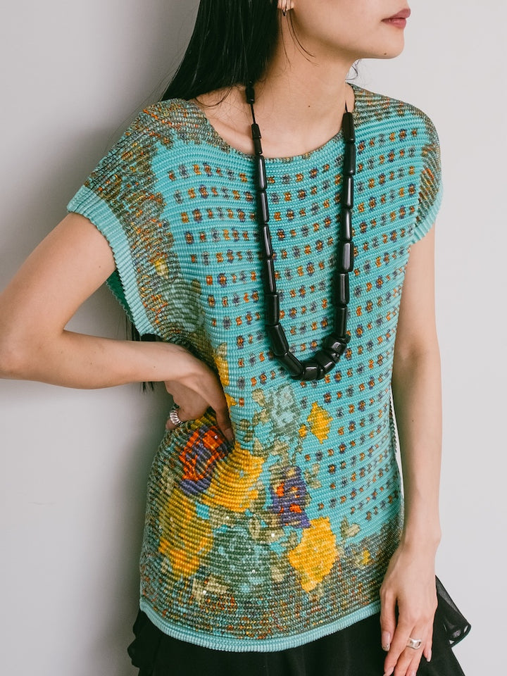90s Pleats Art Top