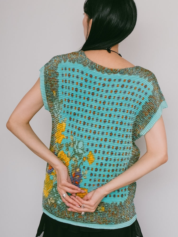 90s Pleats Art Top