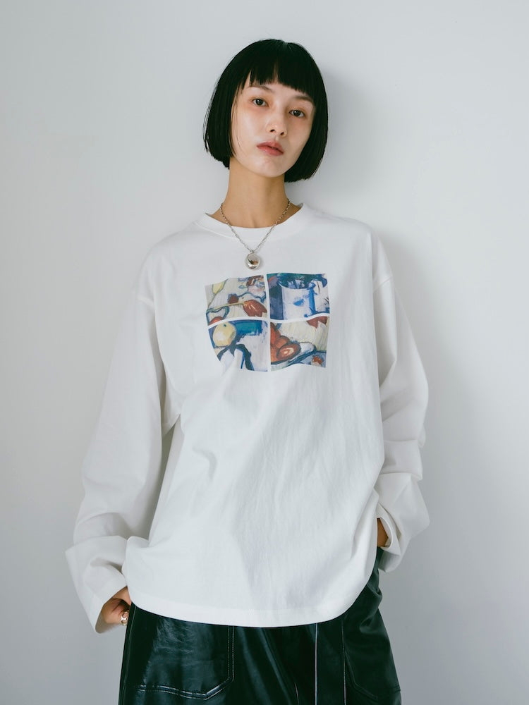 Graphic Long Tee / Tulips