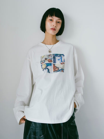 Graphic Long Tee / Tulips