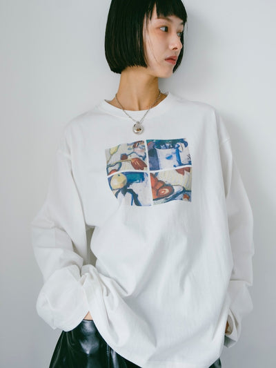 Graphic Long Tee / Tulips