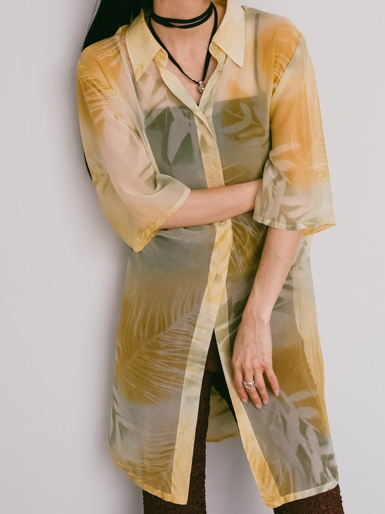 Organdy Flower Summer Shirt