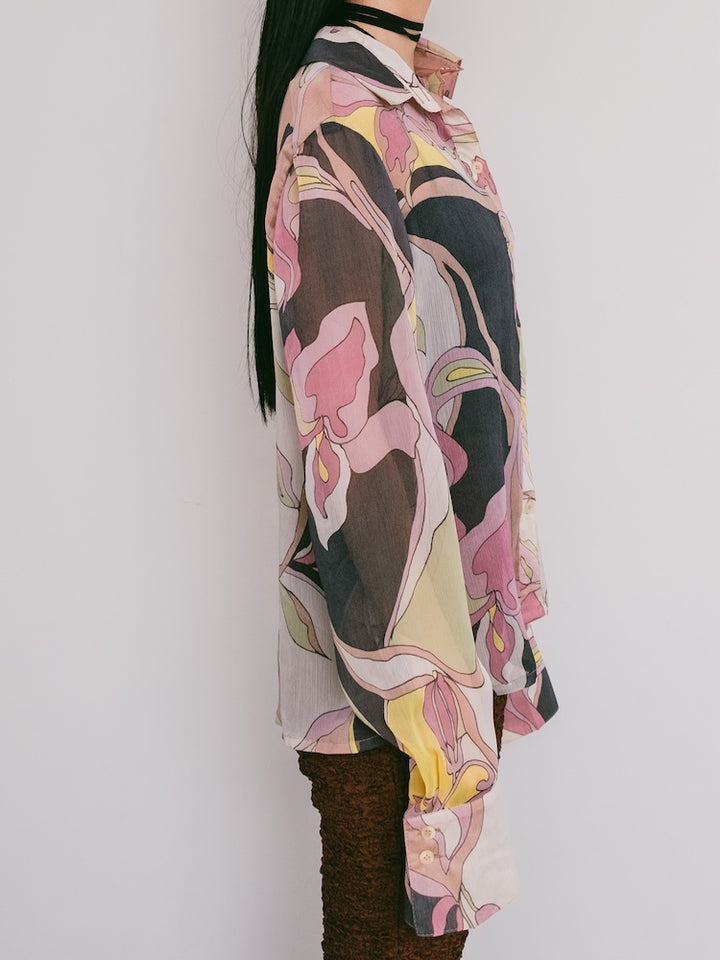 Geometric Sheer Shirt