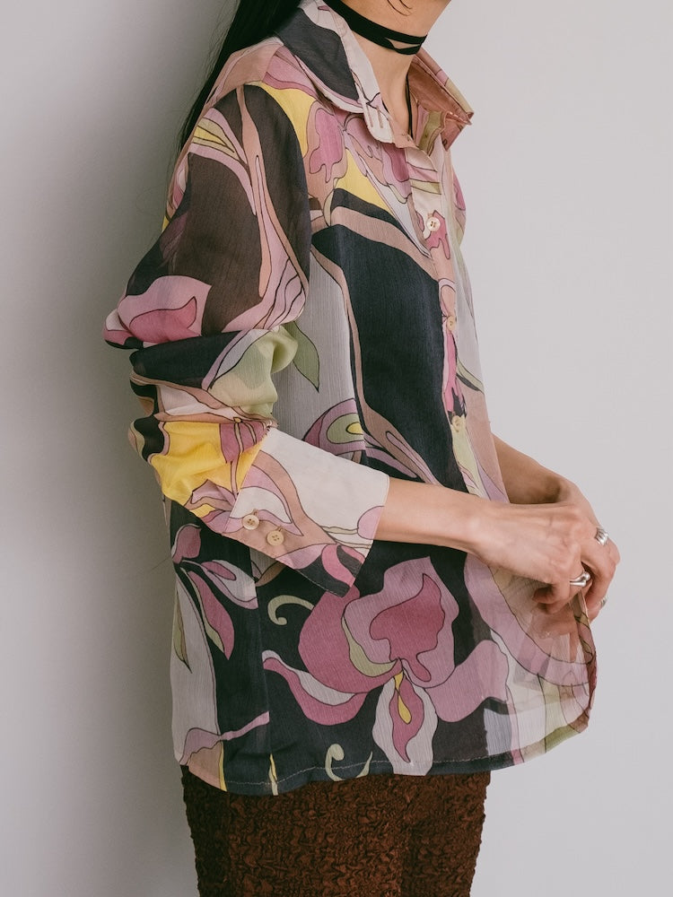 Geometric Sheer Shirt