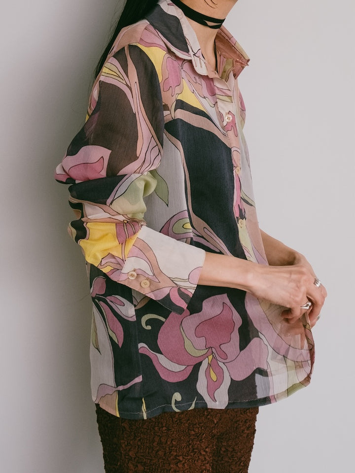 Geometric Sheer Shirt