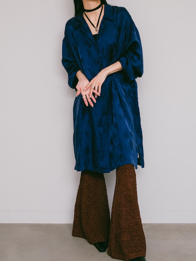 Royal Blue Satin Silk Shirt