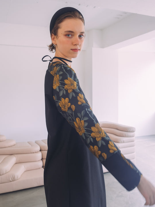 Cross Neck Jacquard Dress – MARTE