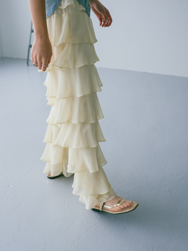 MARTE Tiered Pants アイボリー Tiered Pants｜ティアードパンツ – MARTE