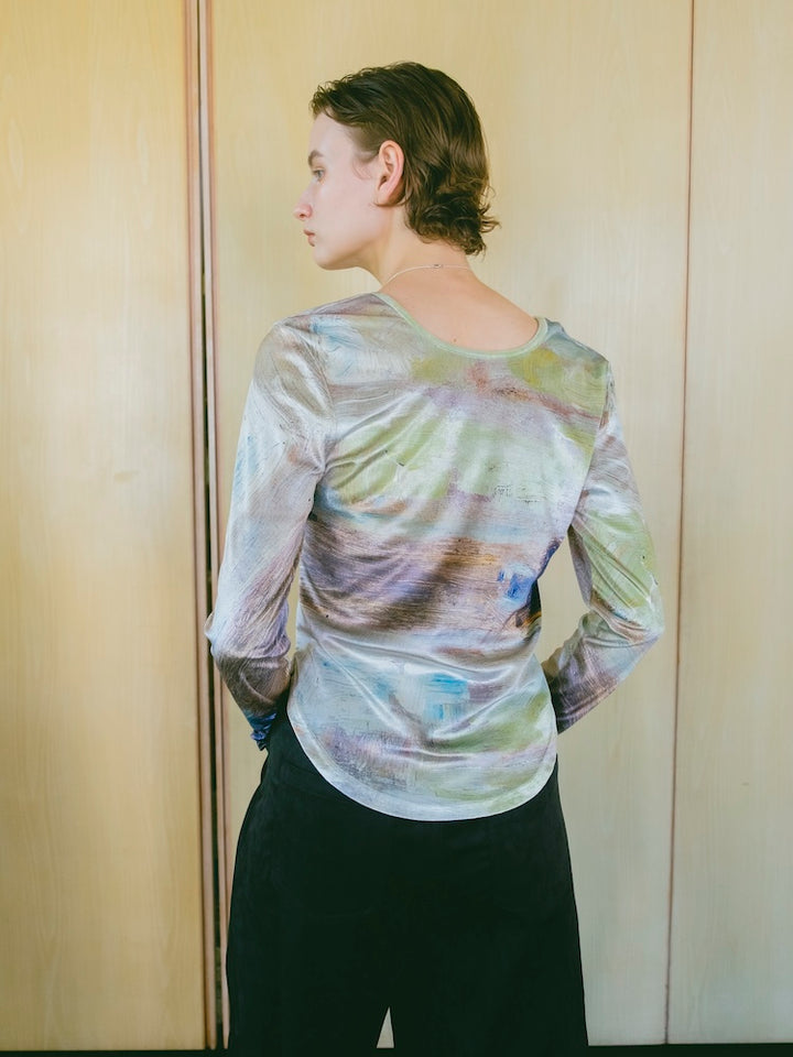 Velour Art Print Top