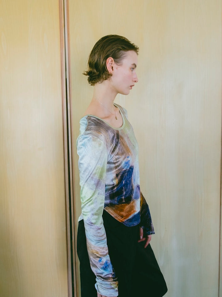 Velour Art Print Top