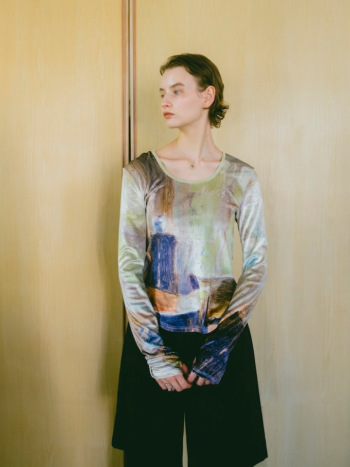 Velour Art Print Top