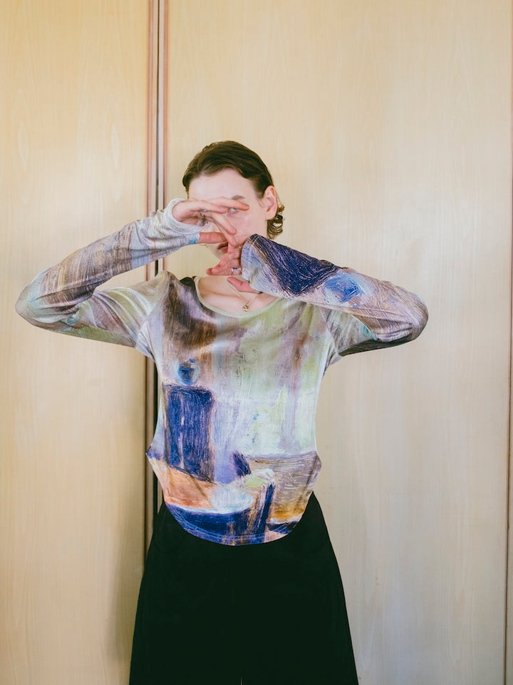 Velour Art Print Top